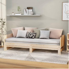 Chaduof Išskleidžiama dieninė lova Pušies masyvas 2 x (80 x 200) cm, Sofa lova, Sofa lova, Sofa lova, Sofa lova, Paauglių lova, Lovos rėmas, Lovos kušetė - 820257