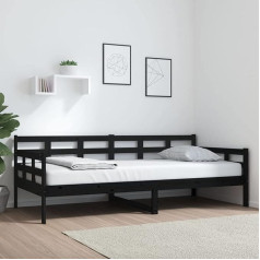 Zeyuan Day Bed, Sofa Bed, Couch with Sleep Function, Sofa Bed, Sofa Bed, Sofa Bed, Sofa Bed, Daybed, Couch Bed, Youth Bed, Black, Solid Pine 90 x 200 cm