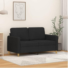 ZEYUAN 2-Sitzer-Sofa Schwarz 120 cm Stoff, Loungesofa, Sofas & Couches, Relaxsofa, Couch für Wohnzimmer, Couch Mit Schlaffunktion - 359474