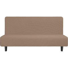 ‎Easy-Going Easy-Going Stretch Futon Slipcover Armless Sofa Cover Mēbeļu aizsargs Armless Slipcover Mīksts ar elastīgu apakšu bērniem Spandekss žakarda audums Mazs pleds (Futon, Camel)