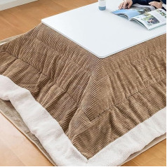 75cm Japānas Kotatsu un futona komplekts Brūns kvadrātveida sildīšanas galds mājsaimniecībai Ziemas sildīšanas tatami gulta Silts paplāksnis Laptop paplāte