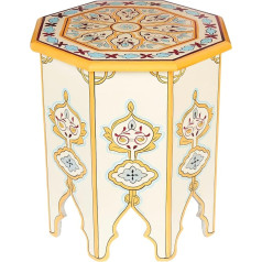 Marrakesch Orient & Mediterran Interior Marakeša Naktsgaldiņš Naktsgaldiņš no koka 50 cm Liels galda krēsls Gargar Beige Oriental Decoration