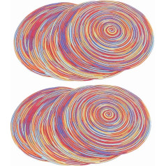 ‎Tsolay TsoLay Austie apaļo galdu komplekti virtuvēm Galda paliktņi LäUfer Warm Insulation Handy Washable Case Placemats Set of 12