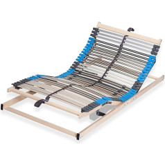 Cubesleep Pure ECO 7-Zone Motor Slatted Frame with Electric Adjustment, 42 Slats, Adjustable Head and Footboard (100 x 200 cm)