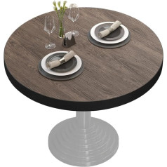 Ggmmöbel Brasil Bistro galda virsma, Diametrs 70 cm, Light Wenge, Koks, Restorāns, Koka virsma, Ēdināšana, Mēbeles, ABS malas, Gastro, Galda virsma, Melamīns