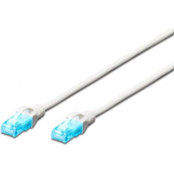 Patch cord u/utp cat.5e pvc 1m pelēks