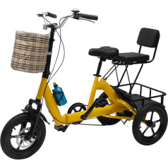 14-дюймовый трехколесный велосипед для взрослых, трехколесный велосипед с грузом, трехколесный велосипед для взрослых, складной трехколес