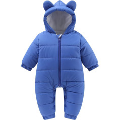 Jaundzimušo jaundzimušo bērnu Romper Jumpsuit ziemas siltāks Snowsuit jaundzimušo bērnu meitenēm zēnu ziemas silts sniega kombinezons lācis ausis Hooded kopumā leju mētelis Romper