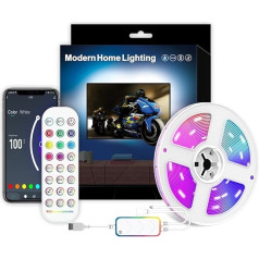 ALcorY 5050RGB-Lampe mit Graffiti-WLAN-Set, intelligente APP-Steuerung, 24-Tasten-USB-Musik-Rhythmus-Atmosphäre-Stehtischlampe, weiße Fernbedienung (Krāsa : Bluetooth, Izmērs : 3 metri 54 gaismas)