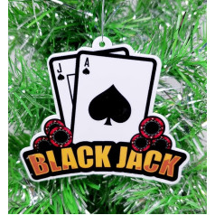 Blackjack Ziemassvētku ornaments Blackjack kazino kāršu spēle