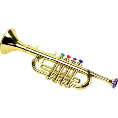 Milisten Children's Trumpet Music Toy for Children Music Wind Instruments Saxophone Trumpet Horn Early Learning Toy for Children Toddlers Gold