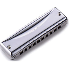 Harmonica Metal 10 Holes C Key and G Key for Beginner Adults Kids Gift (Size : G Key) (G Key)