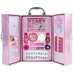 LEEINTO Make Up Girls Toy Kids Make Up Cosmetic Play Box Kids Make Up Set Princess Make Up Set Cosmetic Toy Meitenēm Make Up Girls Toy