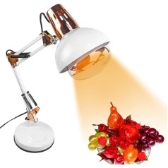 DUEBEL Heat Lamp for Making Sweets - Affordable Candy Heater Perfect for Beginners in Sugar Art, Baking and Confectionery - White & Gold Coating