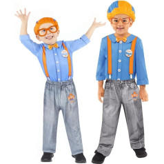 Amscan - Официально лицензированный детский костюм Mr Blippi Возраст: 2-6 лет