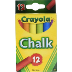 Crayola Krāsains krīts - Asstd. Krāsas - 12 uzlīmju iepakojums