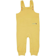 loud + proud Unisex Children's Ribbed Structure, GOTS Certified Dungarees