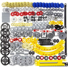 Habow 233gab Technic-Parts Technic-Gears Axle-Pin-Connector Saderīgs ar galveno Technic zīmolu Technic cam worm gears gearbox stūres daļas diferenciālā motora komplekts. MOC rezerves daļas.