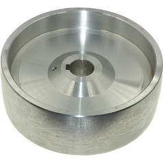 (Drive 158-24) Siksnu slīpmašīnas piedziņas ritenis CNC apstrādāts siksnu slīpmašīnas piedziņas ritenis nažu asinātājiem 158 mm diametrs - 55 mm plats ar 24 mm urbumu