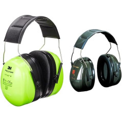 3M PELTOR Optime III Kapselgehörschutz, Kopfbügel, Hi-Viz, SNR 35 dB, hohe Sichtbarkeit, 1 Stück, grün Optime II Kapselgehörschutz, grün