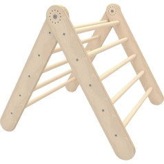 GOODEX Climbing Triangle with Slide Expandable Adjustable Climbing Frame Indoor Pikler Triangle Rung Triangle Hinged Birch Wood для детей Игрушка для малышей от 10 месяцев