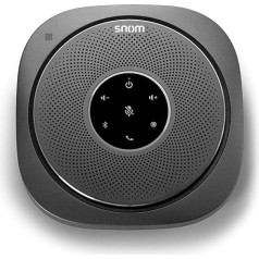 Snom C300 Bluetooth 5.0 konferenču skaļrunis ar 6 mikrofoniem, NFC Connect, 5200 mAh akumulators ar reverso uzlādi, 24 stundu sarunu laiks, USB C, Android lietotne, mājas birojam, maziem un vidējiem uzņēmumiem