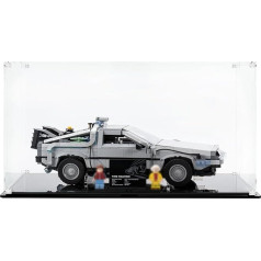 icuanuty Акриловая витрина для Lego Back to The Future Time Machine 10300, пылезащитная витрина для хранения игрушечного автомобиля Lego 10300, любителям Lego (только в