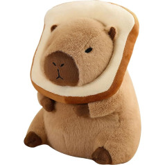 šovnikera plīša rotaļlieta Capybara Cuddly Toy ar maizi Pildīta rotaļlieta Kawaii Capybara plīša spilvena rotaļlieta Ūdens cūka plīša mešanas spilvens Dāvana bērniem meitenēm 12+ gadi (brūna, 35 cm)