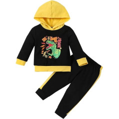 Borlai Bērnu apģērbu komplekts Baby Boys Tracksuit ar garām piedurknēm Hoodie ar kapuci un Jogging Bottoms Bērnu zēnu apģērbu apģērbu komplekts