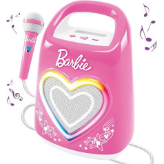 Lisciani - Barbie Party - Children's Karaoke Set - Includes Microphone - Bluetooth Speaker - Pink - Includes Music - Smartphone Connectivity - Light Effects - Music and Party - Children from 4 Years