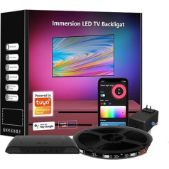 VEKPTHTBH HDMI skaņas un skaņas sinhronizators, Bluetooth-APP, TV intergrāns, dekoratīvs apgaismojums, RGB-LED-Licht mit Farbatmosphärenlicht (Krāsa : 55-65 collu TV ekrāna komplekts)