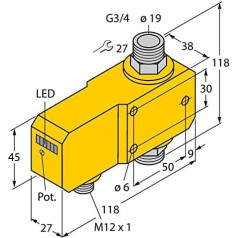 6870674-FCI-D20A4P-ARX-H1140,Strömungsüberwachung Inline-Sensor