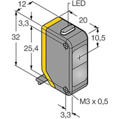 3077773-Q20PFF100, optisks sensors Refleksijas sensors