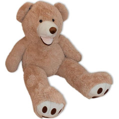 TE-Trend XXL Teddy Bear Big Teddy Bear Giant Cuddly Toy Plīša lācis 160 cm Giant Teddy Bear Plīša lācis gaiši brūns