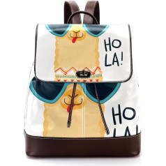 Hola Cute alpaca cartoon personalizēta skolas somas grāmatu somas pusaudžiem, daudzkrāsains, 27x12.3x32cm, mugursomas mugursomas mugursomas