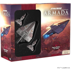 Fantasy Flight Games , Star Wars Armada: Galactic Republic: Galactic Republic Fleet Expansion Pack, miniatūru spēle, 2 spēlētāji, Vecums no 14 gadiem, 120 minūšu spēles laiks.