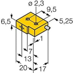 Turck Induktivitātes sensors nicht bündig NPN, Schließer NI2-Q6,5-AN6