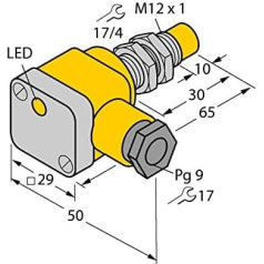 40111 - NI5 G12SK Y1X, INDUKTĪVS SENSORS Kema 02 ATEX 1090X