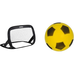 Relaxdays Pop Up Goals Set of 2 Foldable Football Goals for Garden, H x W x D: 77 x 122 x 83 cm, Black & Simba 107350017 - Softball, 3 Compartments, Only One Item Supplied, Blue, Red, Yellow, 10 cm