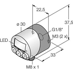 6833010-PK010R-N12AL-2UP8X-V1141, spiediena sensors ar 2 tranzistoru komutācijas izejām pnp