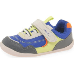 Clarks Kids Roamer Sport ikdienas apavi - rozā āda - Apvienotās Karalistes izmērs, zila kombinācija