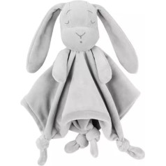 Effiki Kuscheltier, Doudou Tuluś, Einzigartiges Kaninchen für Neugeborene & Kleinkinder, Kuscheltier für Kinder, aus Weicher Baumwolle und Widerstandsfähigem Polyester, 30 cm, Grau