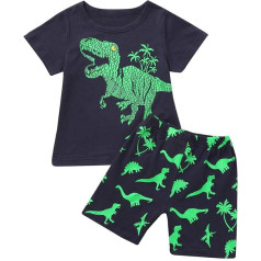 GUSUTZX Kleinkind Baby Kinder Jungen Dinosaurier Sommer Schlafanzügen Set T Shirts Kleidung Babykleidung Babyset