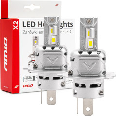 Led auto spuldzes x2 sērijas h4/h19 6500k canbus -02972