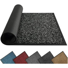 Mibao Dirt Trapper Mat, melns, 120 x 180 cm, ieejas durvju paklājs, mazgājams, izturīgs Dirt Trapper Mat, neslīdošs durvju paklājs, durvju paklājs lietošanai iekštelpās un ārpus telpām, absorbējošs durvju paklājs