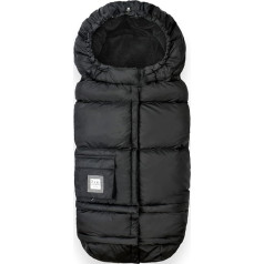 7AM Footmuff bērnu ratiņiem, bērnu sēdeklītim, bērnu sēdeklītim - sega 212 Evolution Baby Winter Bag automašīnas sēdeklīša siksnām vai ratiņiem aug kopā ar bērnu (6 m - 4 gadi) (viens izmērs, melns plīšs)