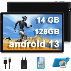 AOCWEI 10 collu bērnu planšetdators X500 Kids Tablet, 14GB + 128GB (512GB TF) Android 13 planšetdators bērniem ar bērniem draudzīgu korpusu, Octa-Core, 5GWIFI, 5MP + 8MP kamera, Google GMS, 8000mAh EVA