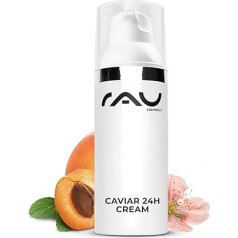 RAU Caviar 24h Creme 50 ml - Feuchtigkeitscreme mit Kaviarextrakt, Aloe Vera, Mandelöl, Shea Butter und Q10