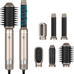 UKLISS Styling Brush Airstyler 6 in 1, matu žāvētāja birste Siltā gaisa birste Matu žāvētājs ar automātisko matu cirtas gludekli, iztaisnošanas birste, piešķir matiem apjomu, iztaisno, cirtas un izžāvē matus