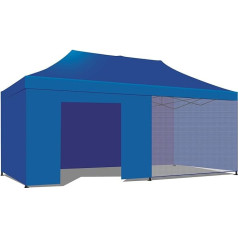 Zelt/Pavillon für Garten 3 x 6 Wasserdicht Blau Pavillon faltbar für Messen * 3 x 6bluxgiardino *